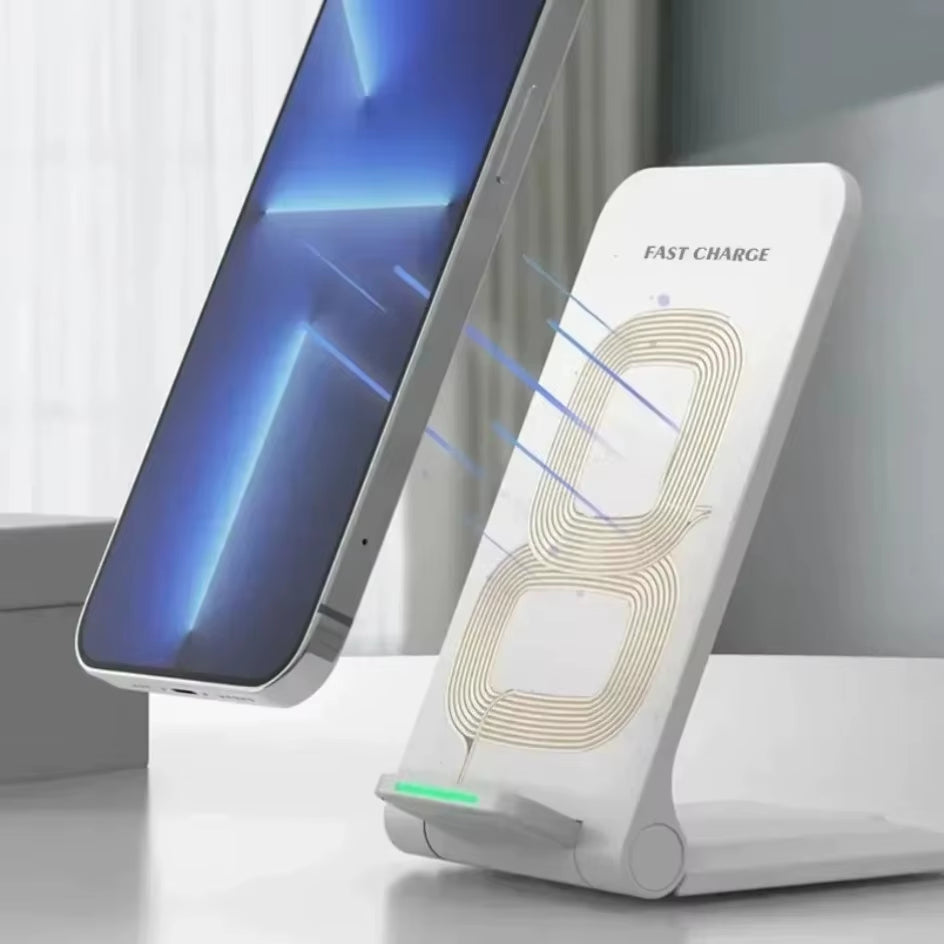 Foldable Fast Charging Station Wireless Charger Desktop Stand for Iphone 11 12 13 14 15 16 X Pro Max Samsung S24 S23 S22 Xiaomi