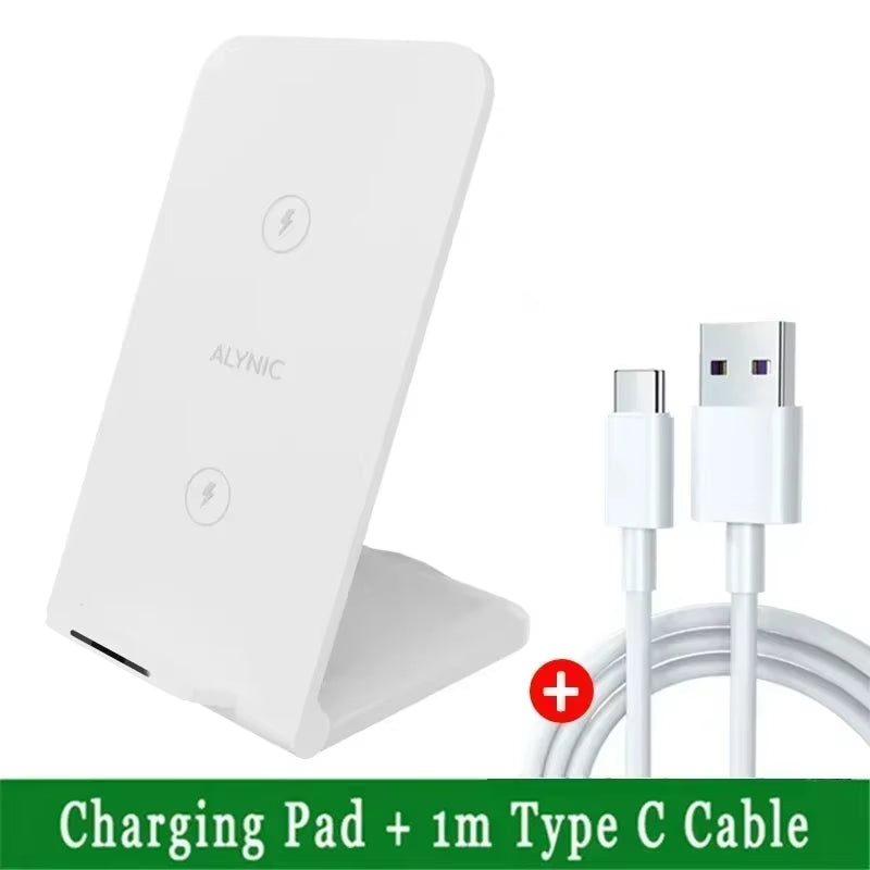 Foldable Fast Charging Station Wireless Charger Desktop Stand for Iphone 11 12 13 14 15 16 X Pro Max Samsung S24 S23 S22 Xiaomi