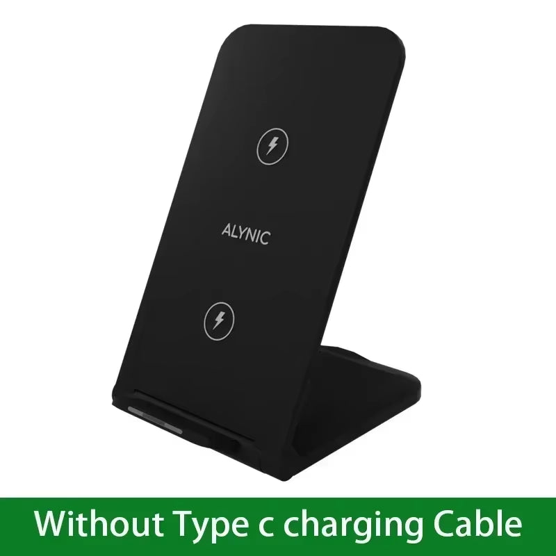 Foldable Fast Charging Station Wireless Charger Desktop Stand for Iphone 11 12 13 14 15 16 X Pro Max Samsung S24 S23 S22 Xiaomi