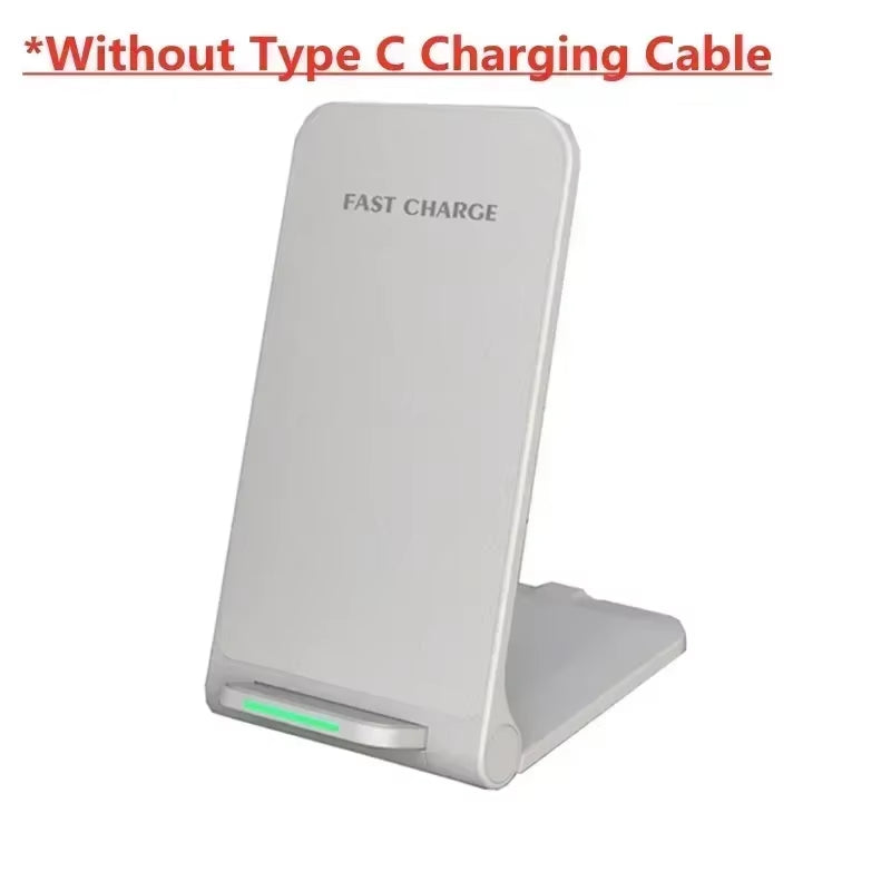 Foldable Fast Charging Station Wireless Charger Desktop Stand for Iphone 11 12 13 14 15 16 X Pro Max Samsung S24 S23 S22 Xiaomi