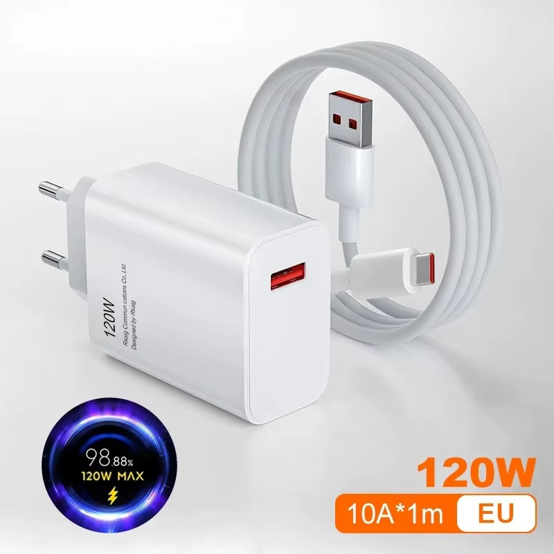 Original Xiaomi 120W Charger Turbo Fast Charge EU Hypercharge Gan Adapter for Redmi Note 11 12 Pro plus 5G Mi 14 13 13T Cable